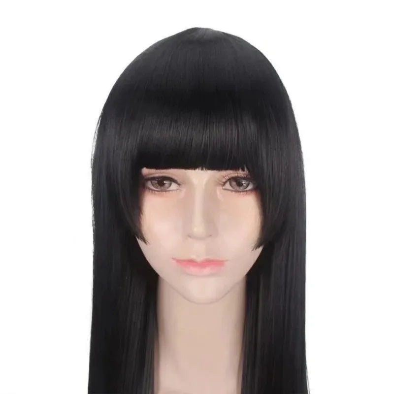 Kakegurui Yumeko Jabami Cosplay Wig – Long Black Blunt Bangs