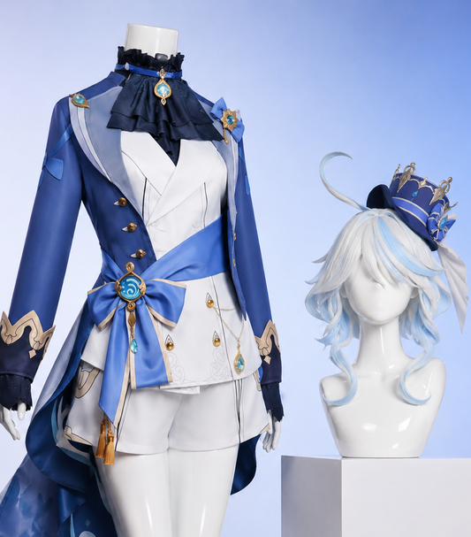 Furina Focalors cosplay costume and hat set from Genshin Impact Fontaine Hydro Archon outfit