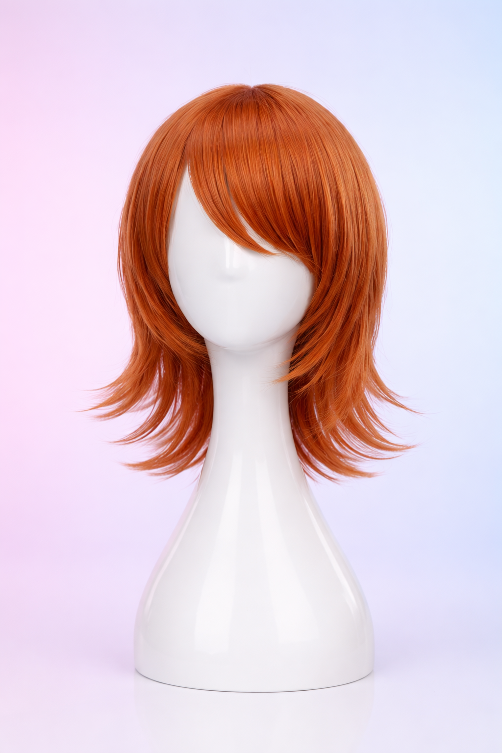 Orange short layered anime style for Nami One Piece Cosplay Costume Outfits & Optional Wig Set