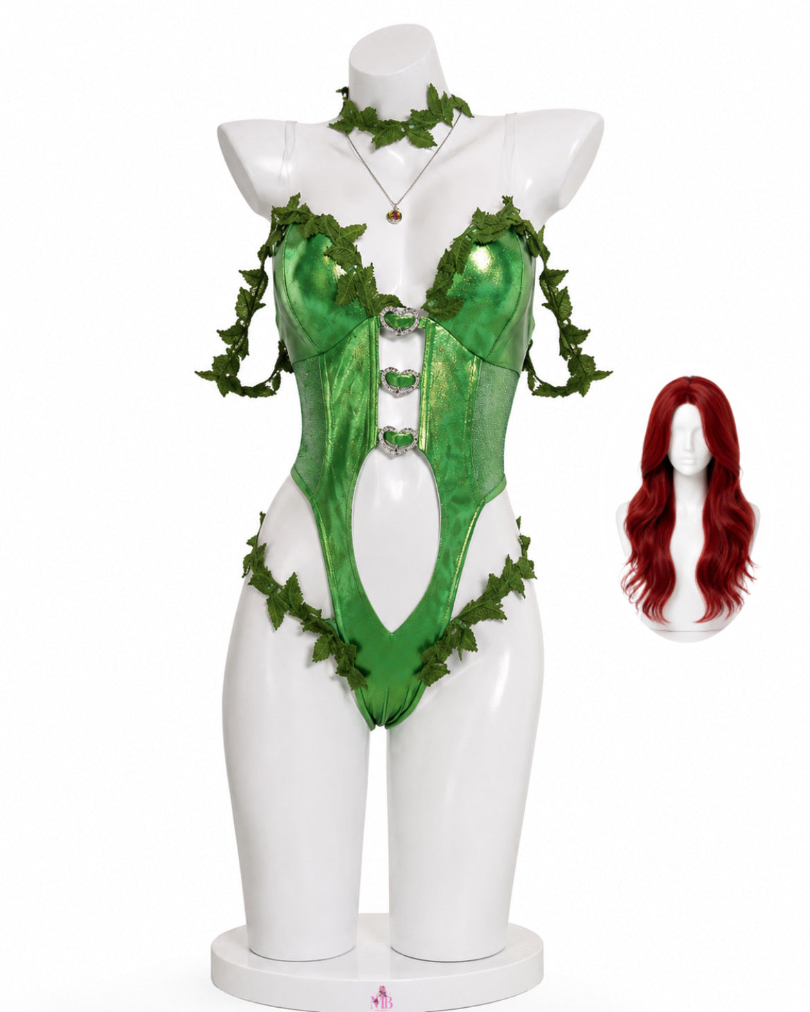 Dc long red hair front for Poison Ivy Cosplay Costume & Wig