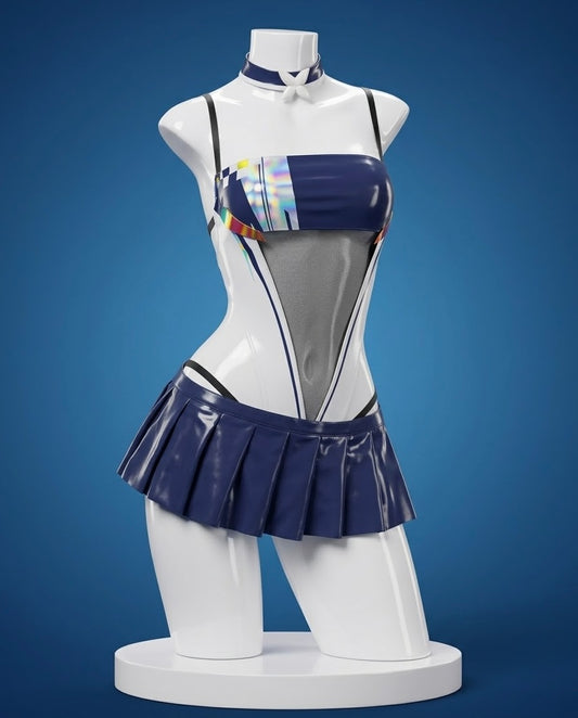 Shinano Azurlane Race Queen Cosplay costume full set navy race-queen costume front view without character inset