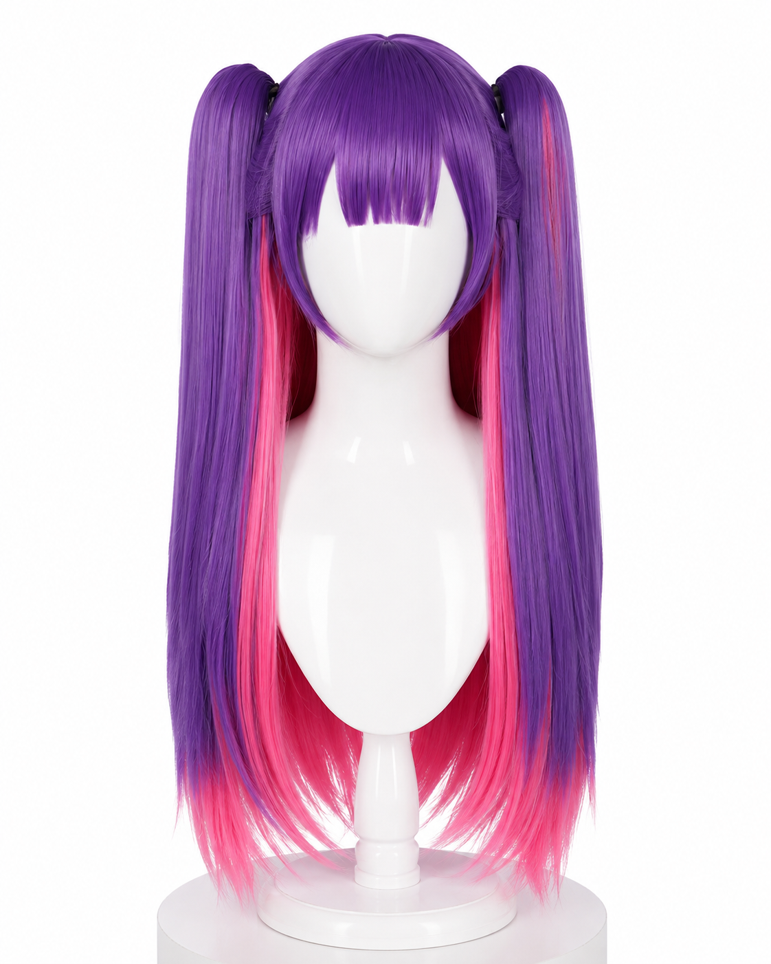 Lilysa & Mikari & wig long purple twin tail wig with pink tips for 2.5 Dimensional Seduction Cosplay - Lilysa & Mikari & wig