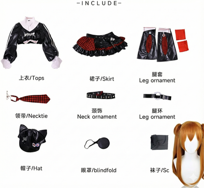 Costume Full Set - EVA Shikinami Soryu Punk Style