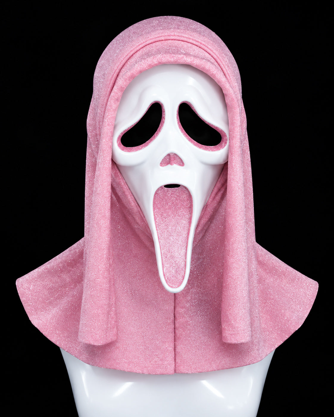 Pink Glitter Ghost Face Costume & Mask – Women’s Scream Halloween Dress