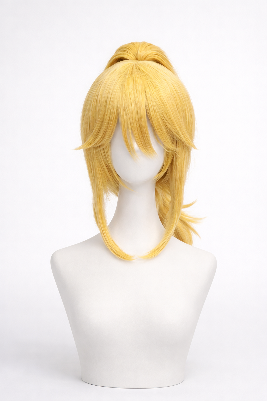 Blonde High Ponytail bowsette Cosplay Wig