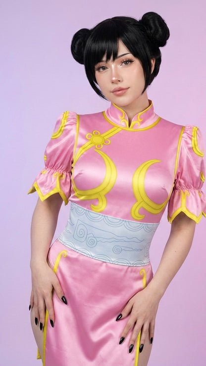 Chun-Li Pink Cosplay Bodysuit – Street Fighter