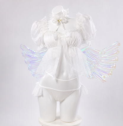 Cosplay costume from of victory iridescent angel wings for Nikke: Goddess of Victory Dorothy Serendipity wings & wig Cosplay Costume
