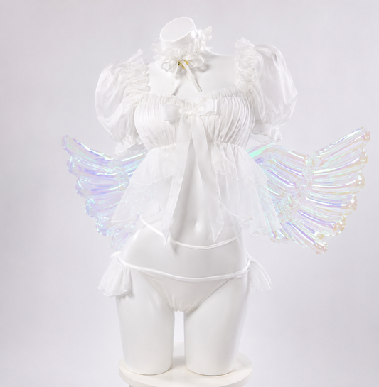 Dorothy Serendipity cosplay costume from NIKKE Goddess of Victory iridescent angel wings