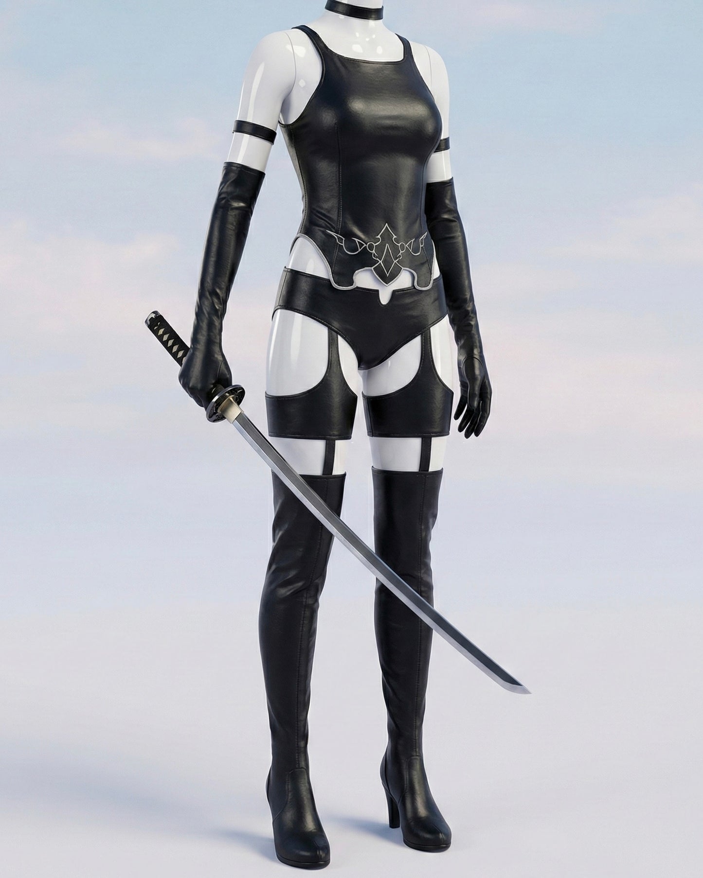 NieR Automata A2 Cosplay Costume YoRHa Type A No. 2 Outfit Full Set and wig