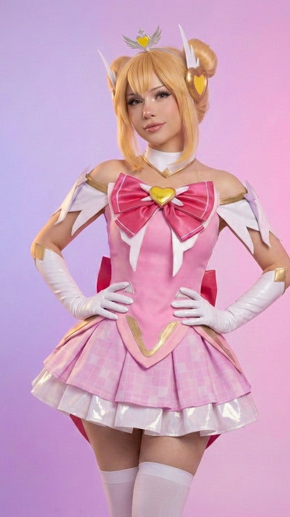 Overwatch Pink Magical Girl Juno Meka Cosplay costume (costume only)
