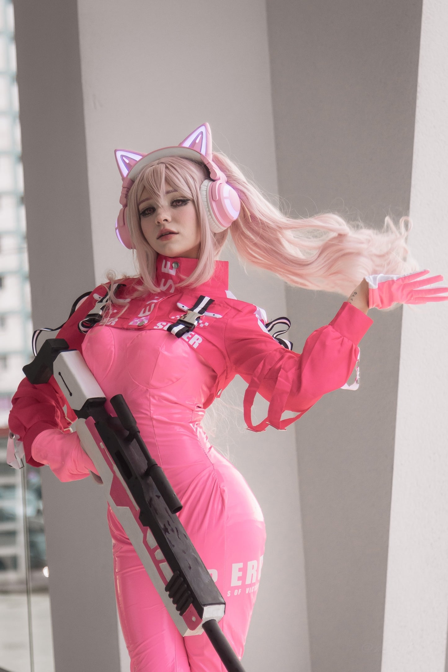 Nikke:Goddess of Victory International Alice Cosplay Costume Bodysuit & Wig