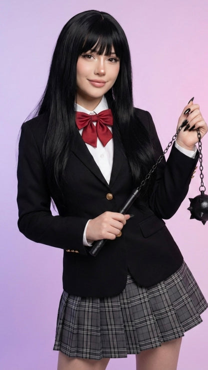 Kill Bill Gogo Yubari Uniform Cosplay costume & wig