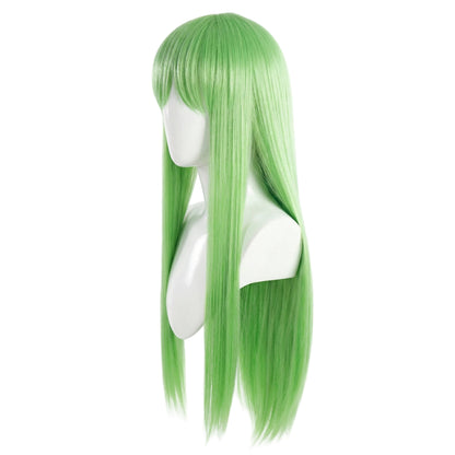 C.C cosplay wig, Code Geass wig, anime cosplay wig, green cosplay wig, heat resistant wig, female anime wig, convention cosplay