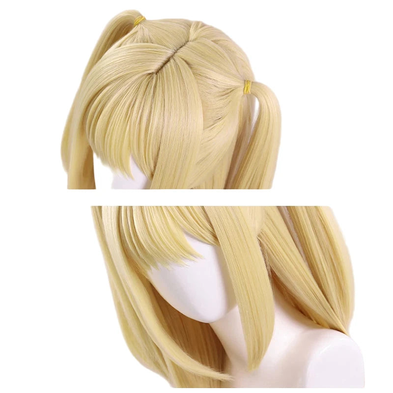 Death Note Misa Amane Cosplay Wig – Blonde Pigtail & Spear Necklace