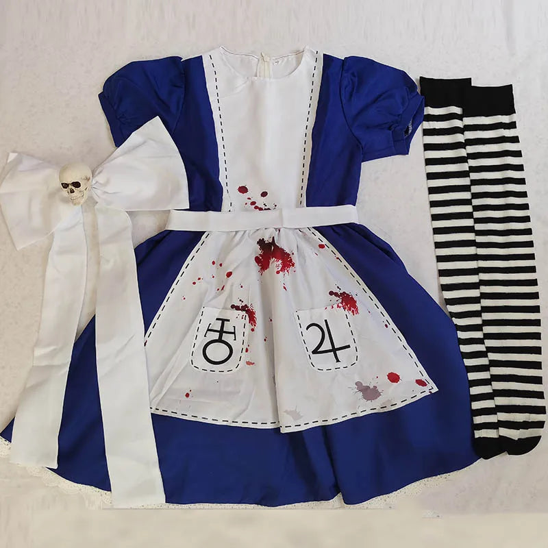 Alice Madness Returns Dark alice in Wonderland Cosplay & wig