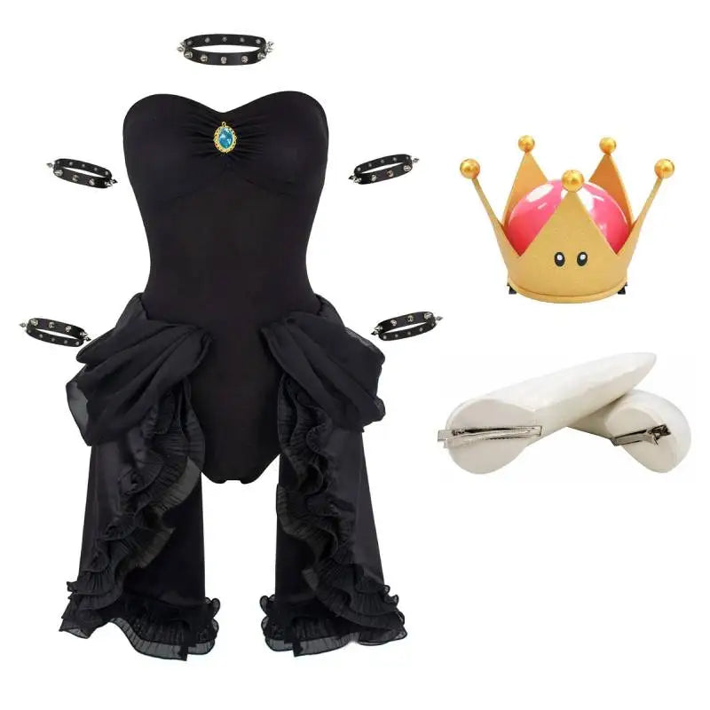 Bowsette Cosplay Costume – Koopa Queen Outfit with Crown & Accessories
