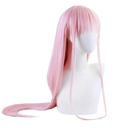 Zero Two Cosplay Wig – Pink Straight Bangs Darling in the FranXX