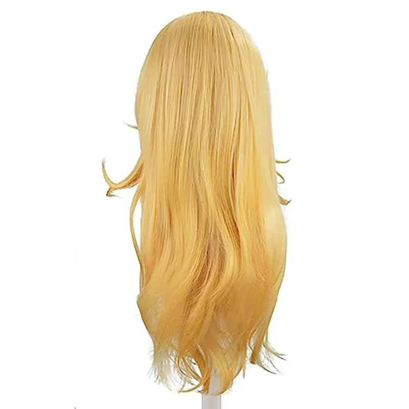 Princess Peach Cosplay Wig & Crown – Super Mario Blonde Hair Set
