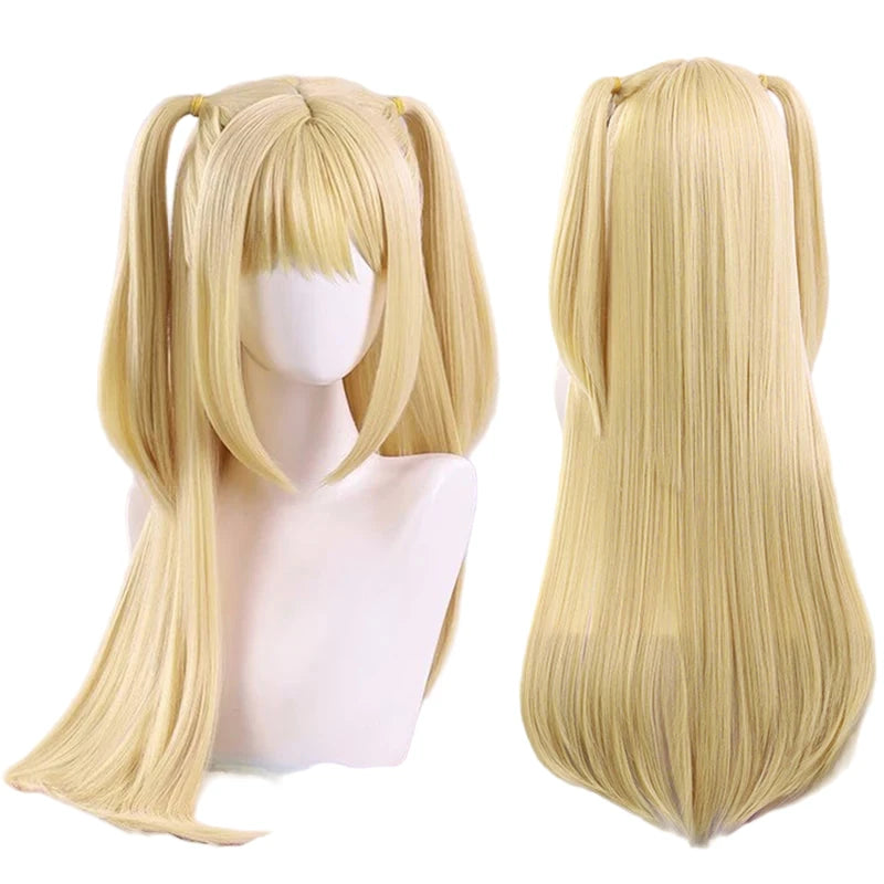 Death Note Misa Amane Cosplay Wig – Blonde Pigtail & Spear Necklace