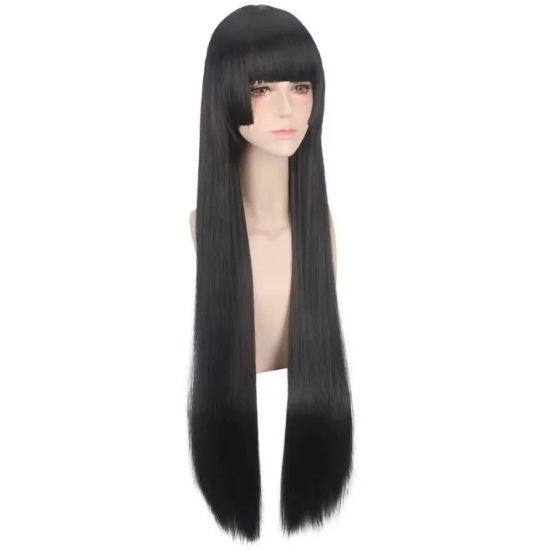 Kakegurui Yumeko Jabami Cosplay Wig – Long Black Blunt Bangs