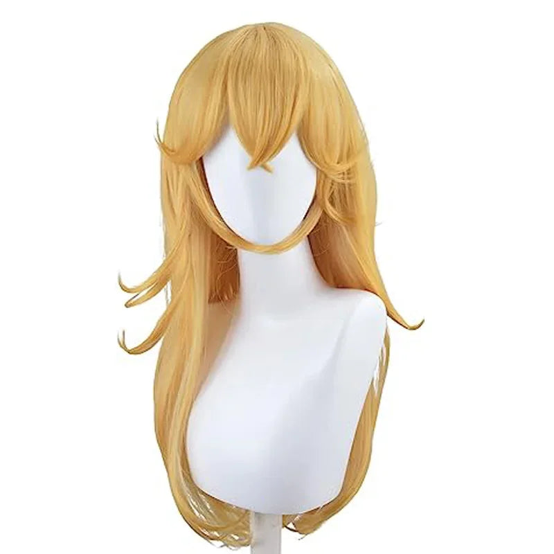 Princess Peach Cosplay Wig & Crown – Super Mario Blonde Hair Set