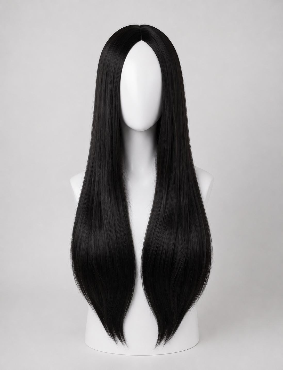 Wig long straight black cosplay wig front view for Alice Madness Returns Dark alice in Wonderland Cosplay & wig