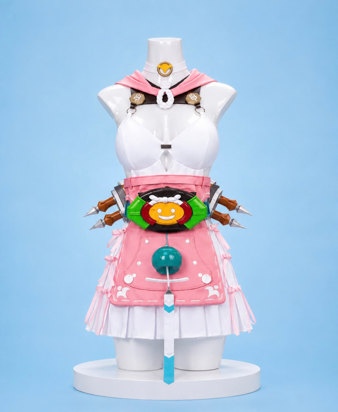 Alice from Zenless Zone Zero pink cosplay costume displayed from the front