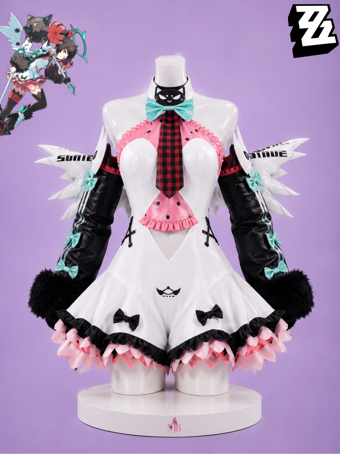 Nangong Yu cosplay costume mannequin front view for Angels of Delusion Nangong Yu ZZZ Cosplay Costume Game Zenless Zone Zero