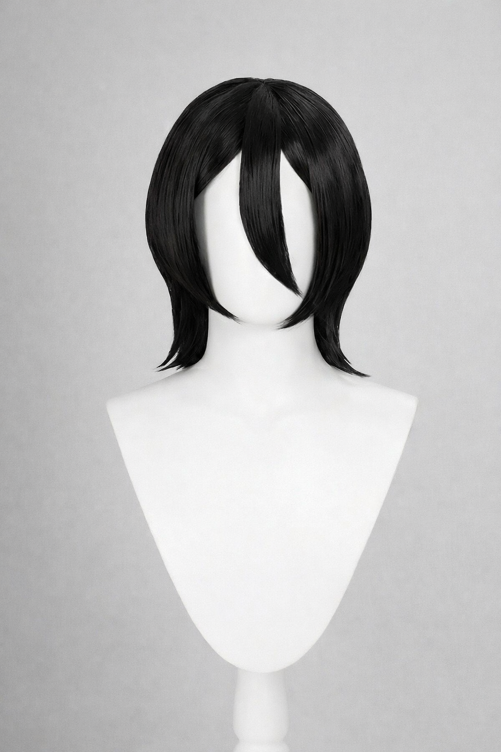 Short black wig front view for BLEACH Rukia Kuchiki Cosplay Wig