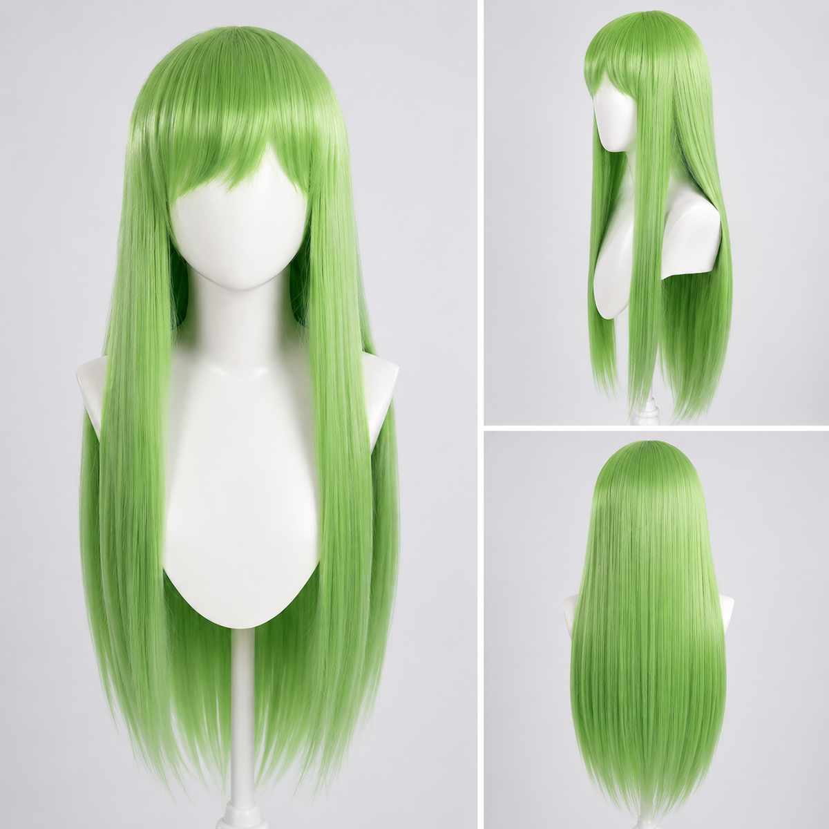 C.C. Code Geass long green cosplay wig with heat-resistant synthetic hair by MBCosplay