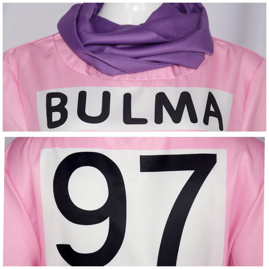 Pink jacket with 'BULMA' and number '97' on a white background