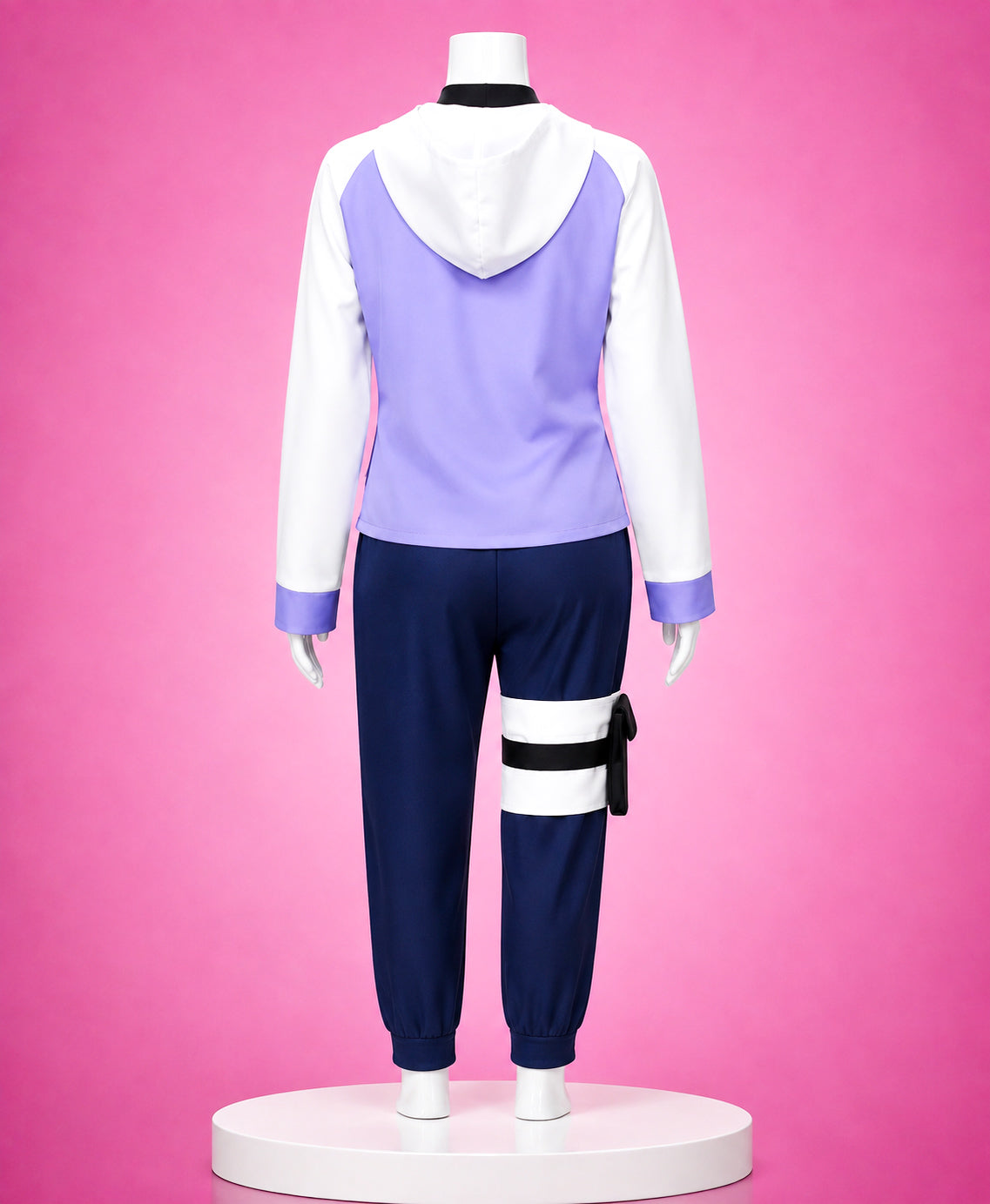 Back view of Hinata Hyuga Classic Shippuden cosplay costume