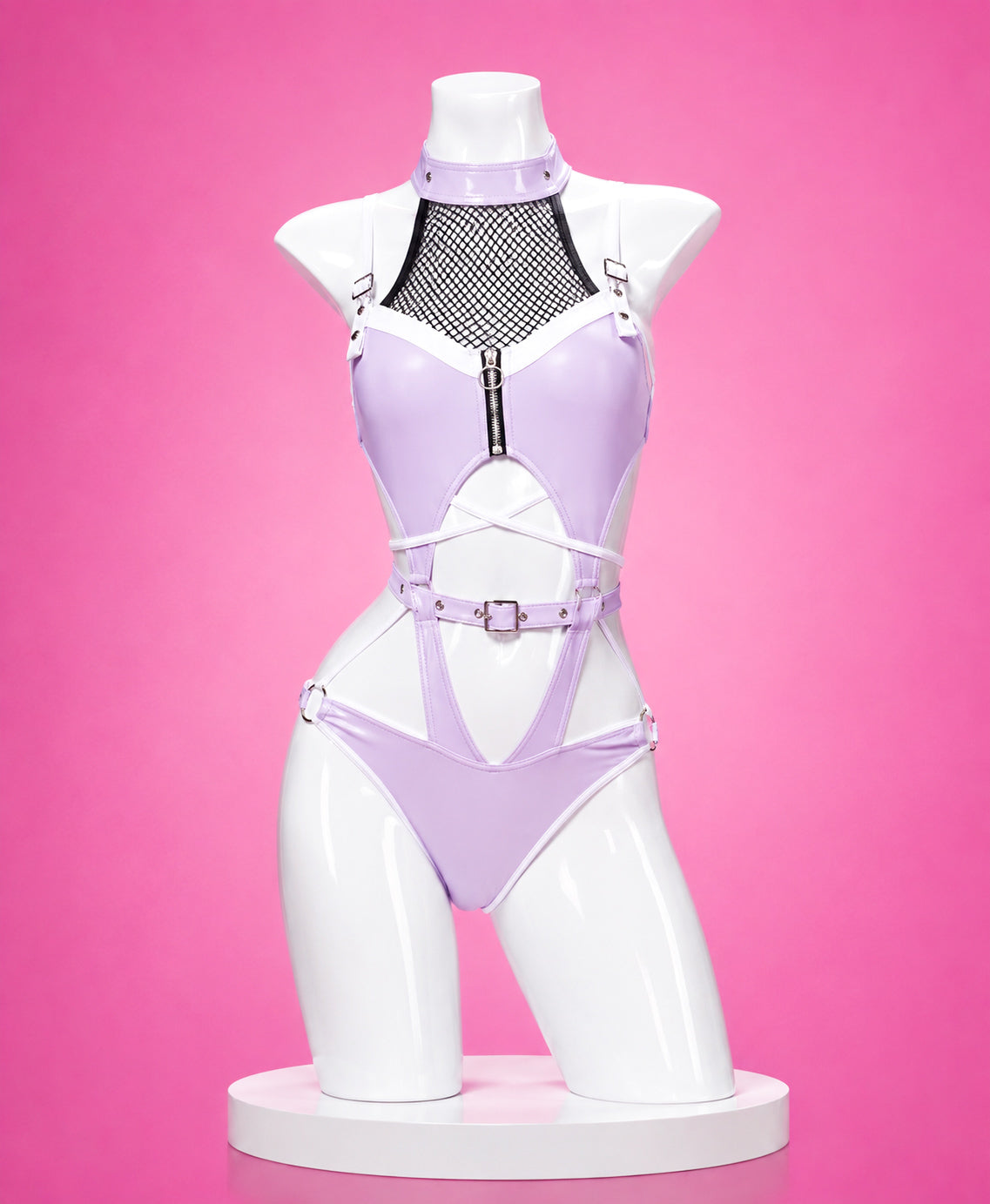 Back view of Hinata Hyuga summer swimsuit cosplay