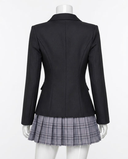 Black blazer uniform back view for Kill Bill Gogo Yubari Uniform Cosplay costume & wig