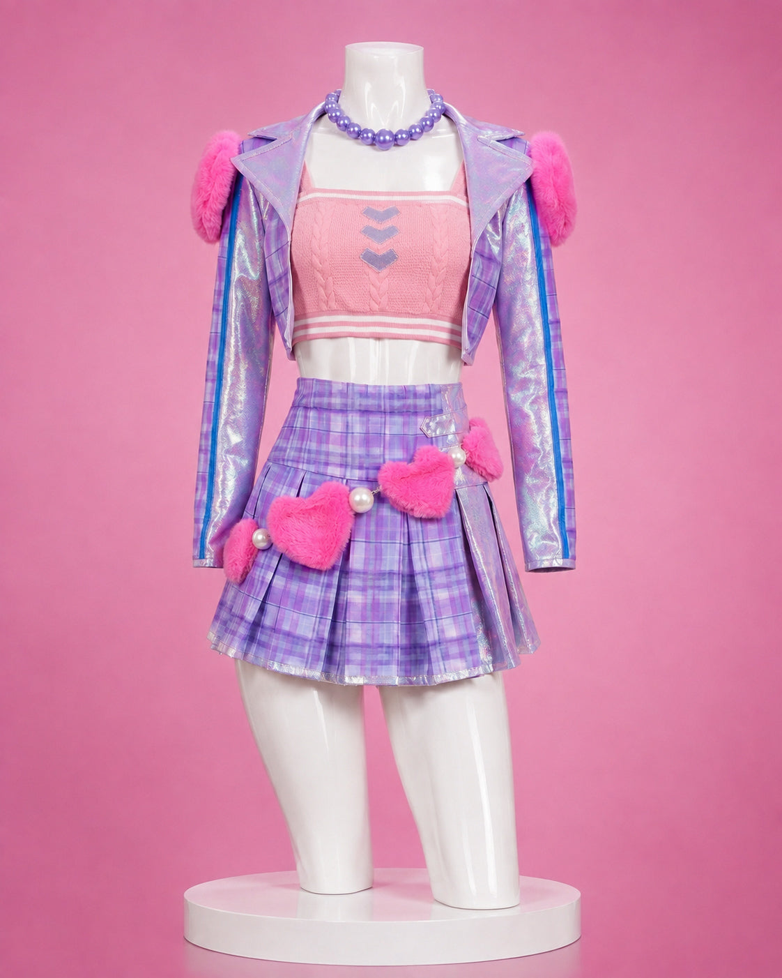 Heartthrob costume front view without game logo for LOL League of Legends heartthrob Caitlyn Cosplay Costume