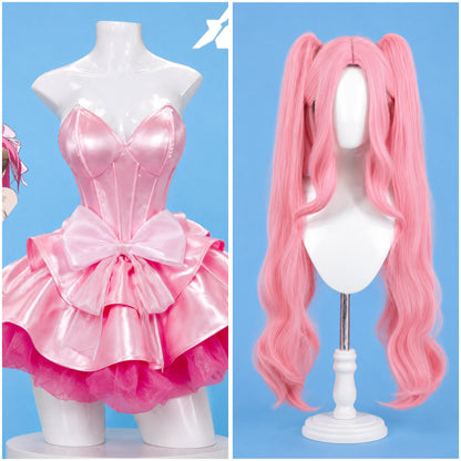 Mizi Zombie Stage cosplay costume and pink twin-tail wig from Alien Stage