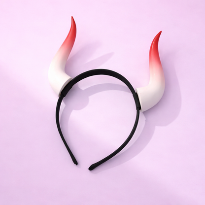 Red horn headband cosplay accessory anime