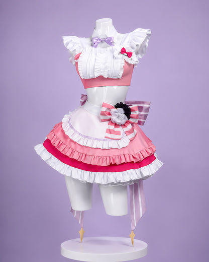 NIKKE: Goddess of Victory Dorothy Maid Cosplay Costume & wig Dorothy maid costume front view without character inset