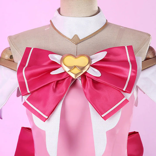 Overwatch Pink Magical Girl Juno Meka Cosplay costume (costume only) - costume bow and chest detail