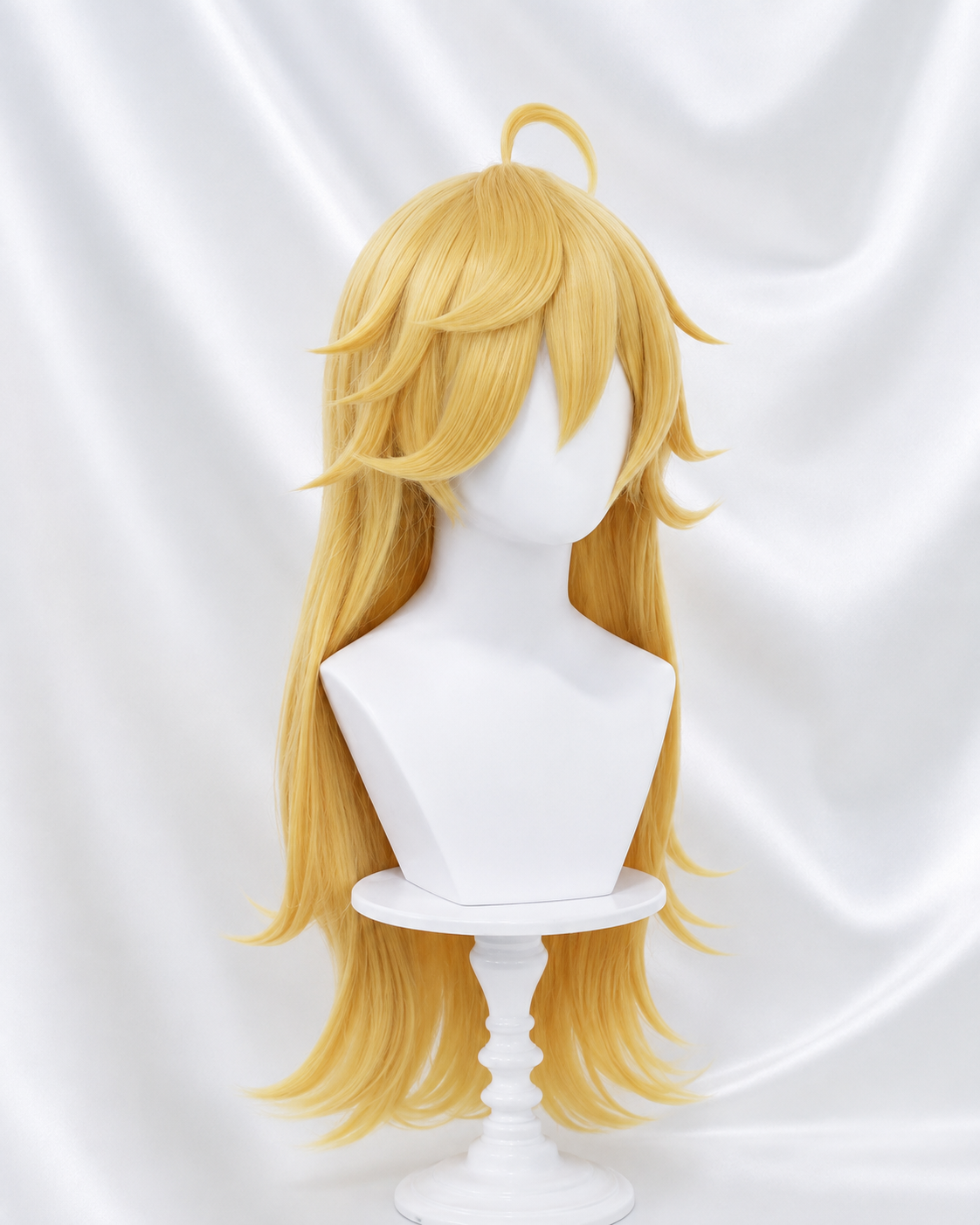 Wig long golden blonde wig on mannequin for Panty & stocking Anarchy Angel Form Cosplay Costume & wig