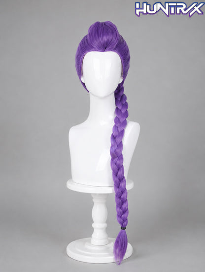 Rumi KPop Demon Hunters purple braided cosplay wig