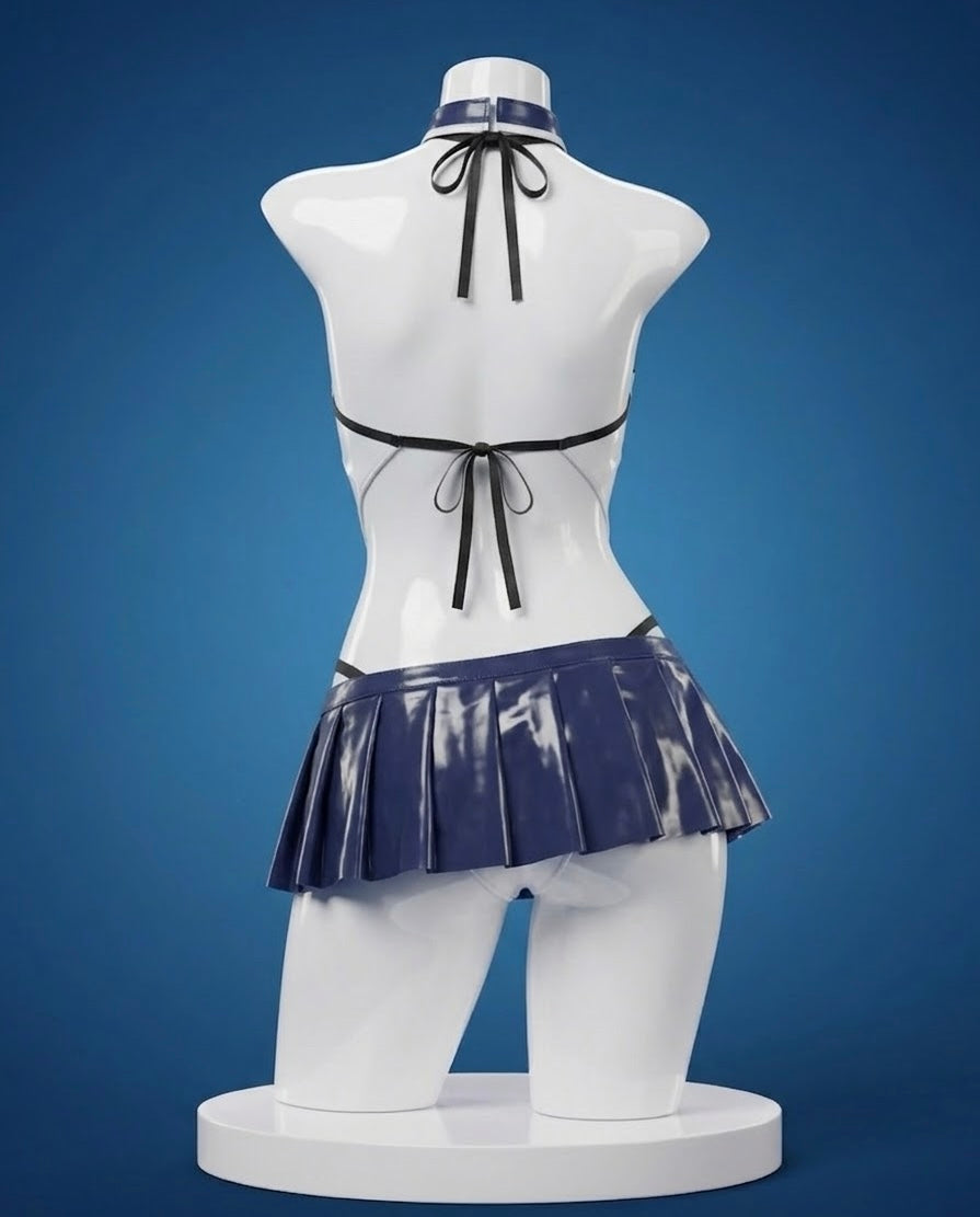 Shinano Azurlane Race Queen Cosplay costume full set navy race-queen outfit back view