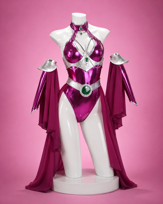 Costume front for Starfire Teen Titans Cosplay Costume & Wig set