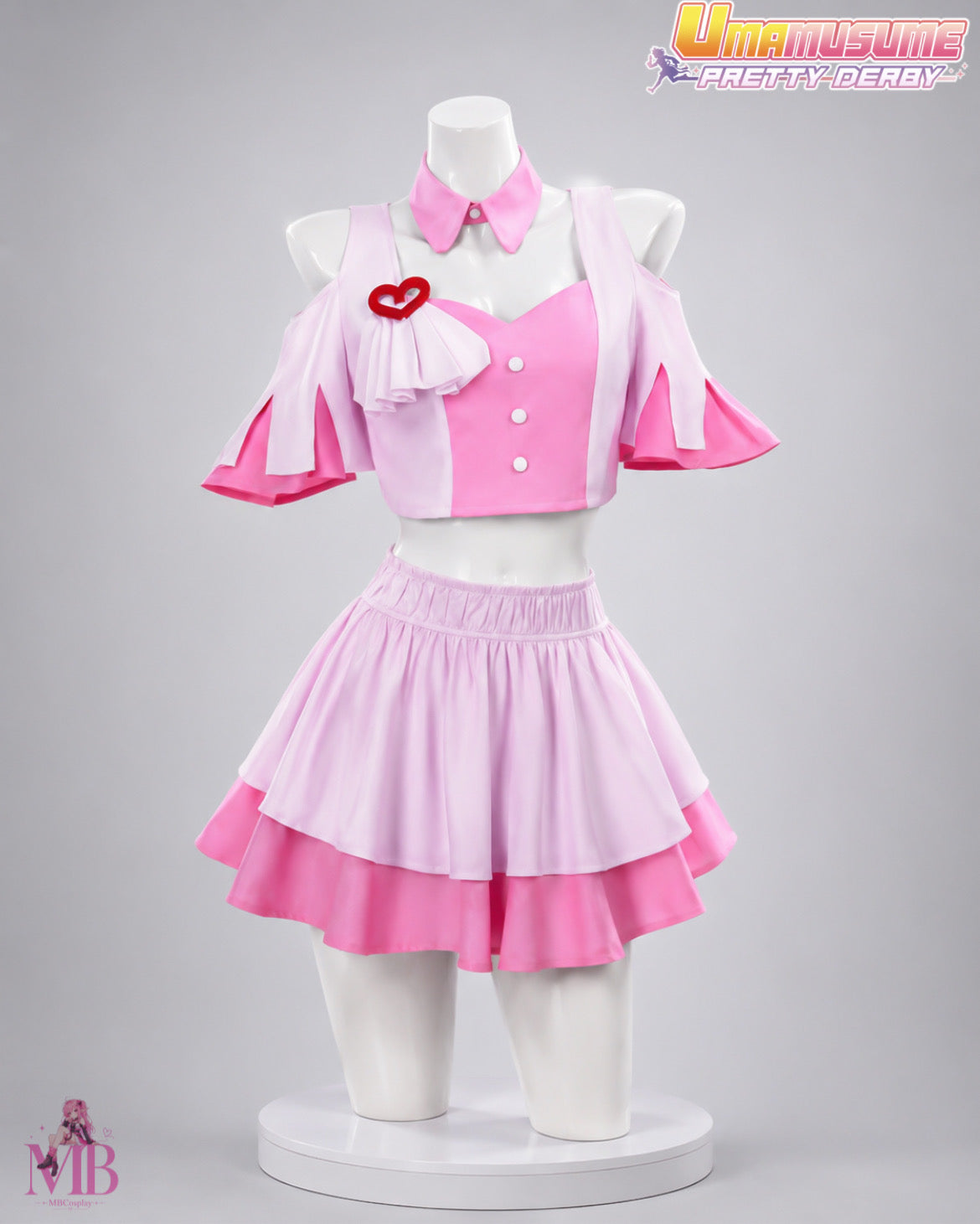 Still in Love Cosplay Costume & Wig Set | Umamusume: Pretty Derby 4.5 Anniversary Pink pink anniversary uniform front view