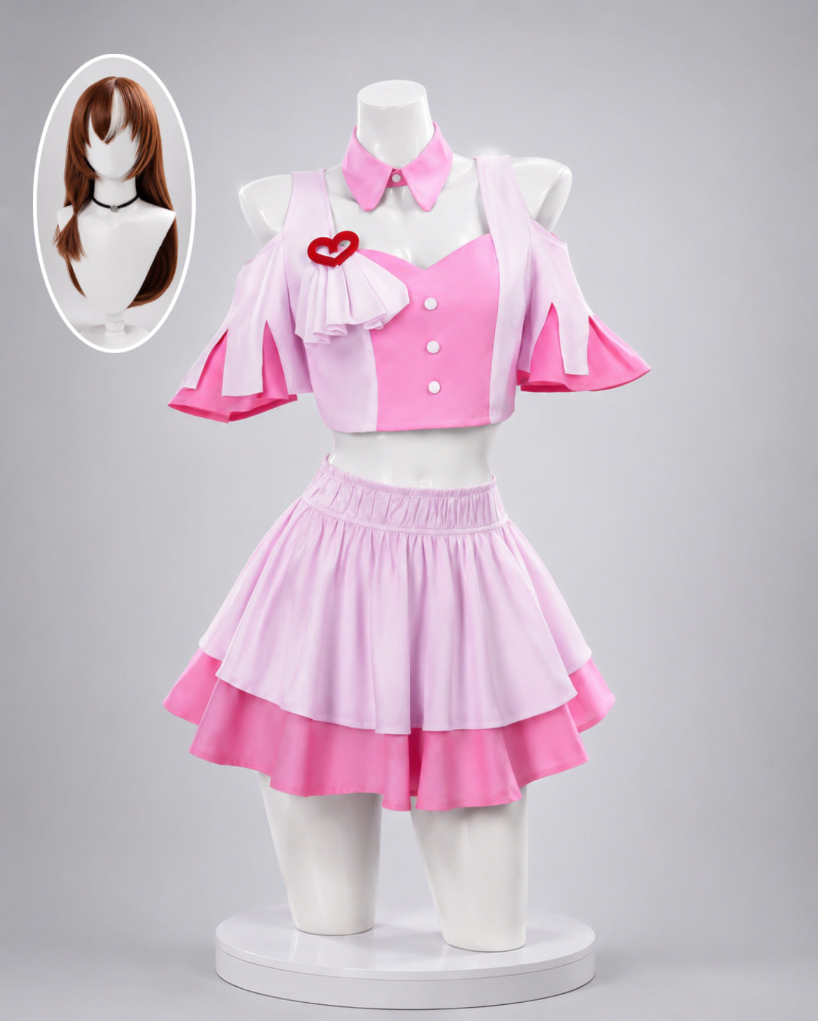 Still in Love Cosplay Costume & Wig Set | Umamusume: Pretty Derby 4.5 Anniversary Pink pink outfit with brown wig option