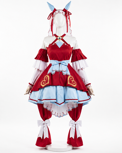 Still in Love Cosplay Costume - Uma Musume: Pretty Derby Racing Uniform & Wig racing costume front view without character inset