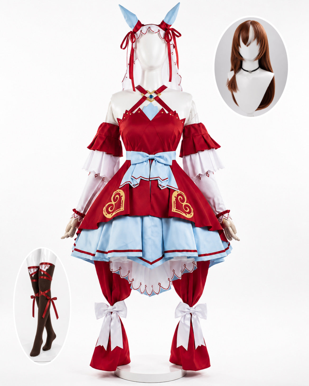 Still in Love Cosplay Costume - Uma Musume: Pretty Derby Racing Uniform & Wig racing costume with brown wig