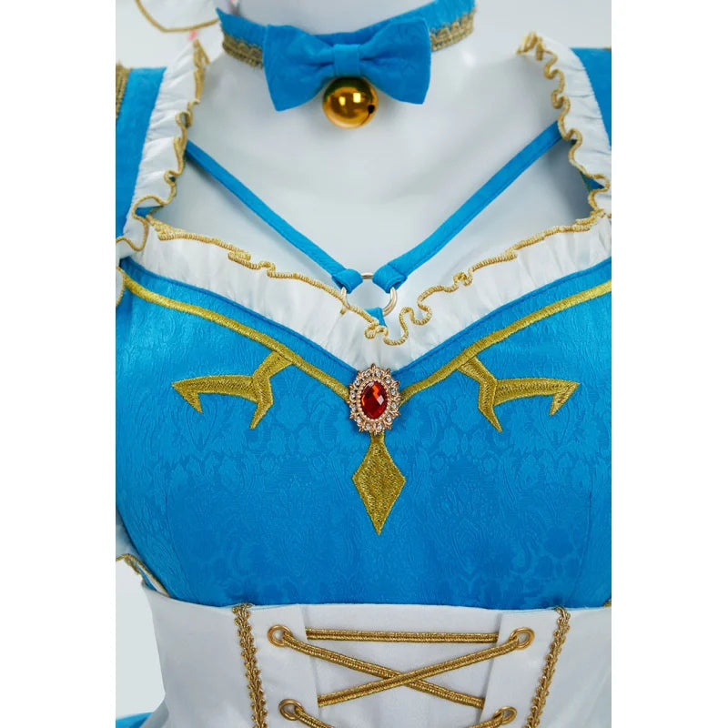 Costume bodice detail for Zelda-Inspired Winter Princess Maid Cosplay Costume