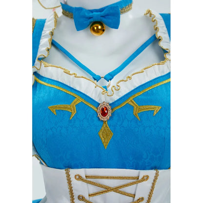 Costume bodice detail for Zelda-Inspired Winter Princess Maid Cosplay Costume