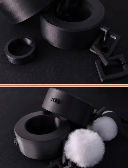 Zenless Zone Zero: Cissia Cosplay Costume - Metropolitan Order Division - black ring and pompom accessories